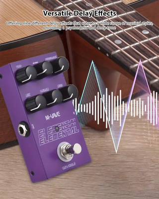 M-VAVE MK-20 Multi-Effect Processor – Meer dan 320 effecten, 10-module keten, 150 presets, Bluetooth & USB-C voor gitaar en bas