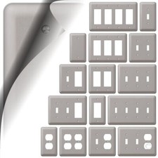 Devon Switch Plate Brushed Nickel Wallplate Outlet Cover Toggle Duplex Rocker
