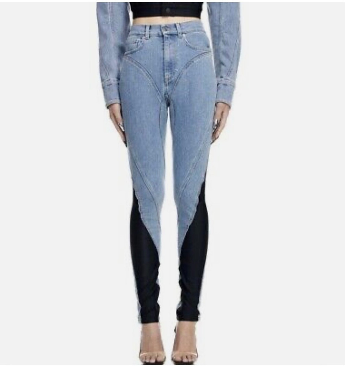 Mugler H&M Spiral-Panel Jeans - Women's Size US 0 / EU 34 | eBay