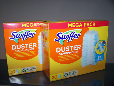 2 x 20er Swiffer Duster Staubmagnettücher Staubtücher Nachfüllpackung Megapack