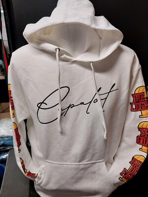 New Polo G Capalot Hoodie Mens Medium White Hall of Fame Tour Cotton Fleece