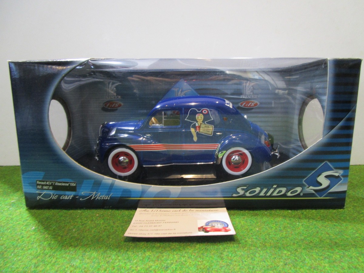 1/18 Renault 4cv Affaires l' Alsacienne bleu Solido 8407.02 Neuf