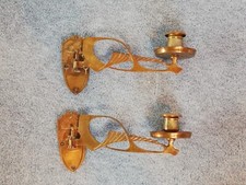 2 wunderschöne antike Kerzenständer vom Klavier aus Messing, klasse