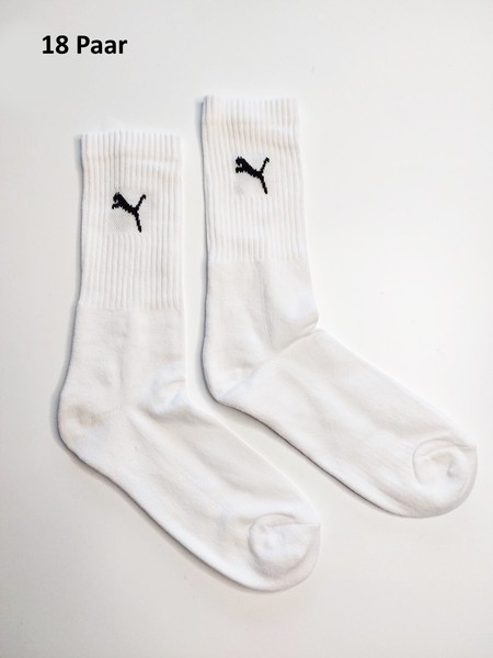 Puma Unisex Sportsocken Tennis Socken Frotteesocken 18 Paar Gr: 35-38 Weiß-image