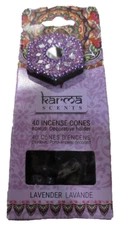 Karma Scents 40 Incense Cones W/Holder
