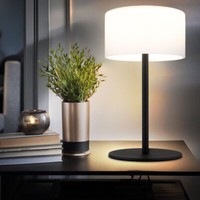 Tischleuchte Beistelllampe Nachttischleuchte Led Glas Alabasteroptik Weiß Cct