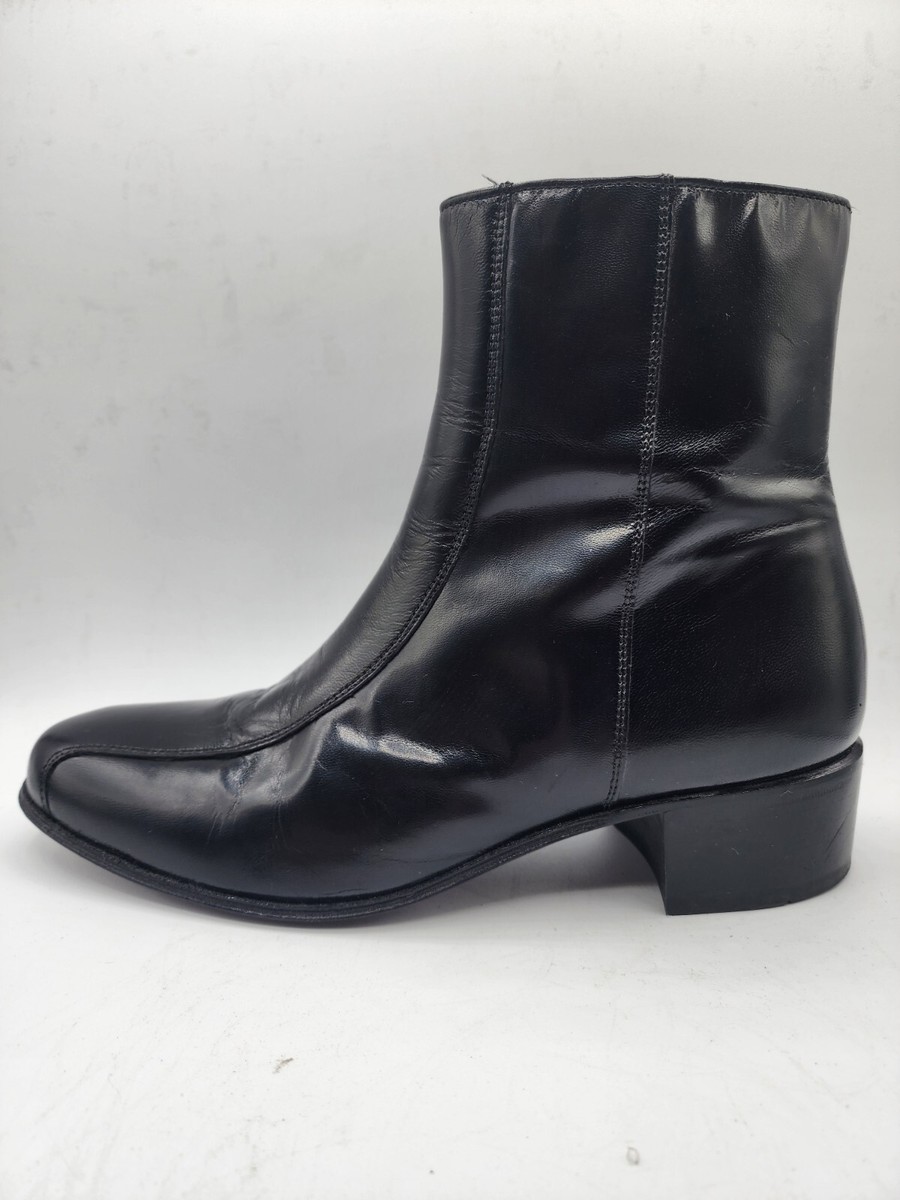 Florsheim Mens Sz 9.5 D Duke Black Leather Ankle Boots Shoes  display picture 3