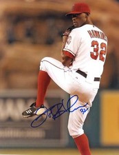 LATROY HAWKINS ANAHEIM ANGELS SIGNED AUTOGRAPHED 8X10 PHOTO W/ COA
