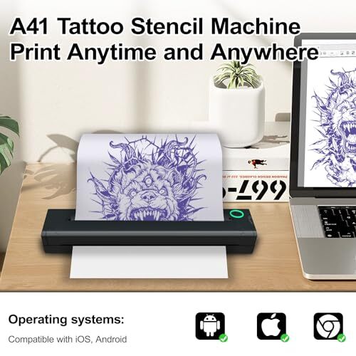 A41 Tattoo Stencil Machines,Thermal Tattoo Stencil Printer,Bluetooth