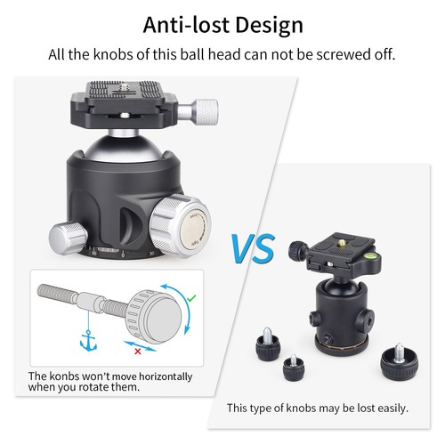 INNOREL N52/N44/N36 Low Profile Tripod Ball Head Panoramic CNC Metal Ballhead - Picture 33 of 36