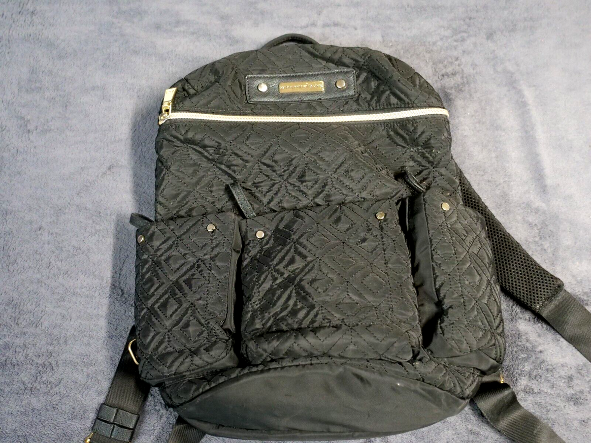 Adrienne Vittadini Quilted Nylon Backpack w/Laptop Sleeve, Black