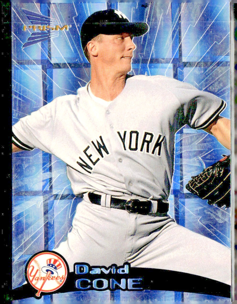 1999 PACIFIC PRISM HOLO MIRROR PARALLEL BLANK SERIAL #97 DAVID CONE YANKEES /5