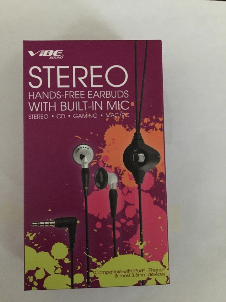 Vibe Hands free Stereo Earbuds With Built In Mic - Image 2 of 4