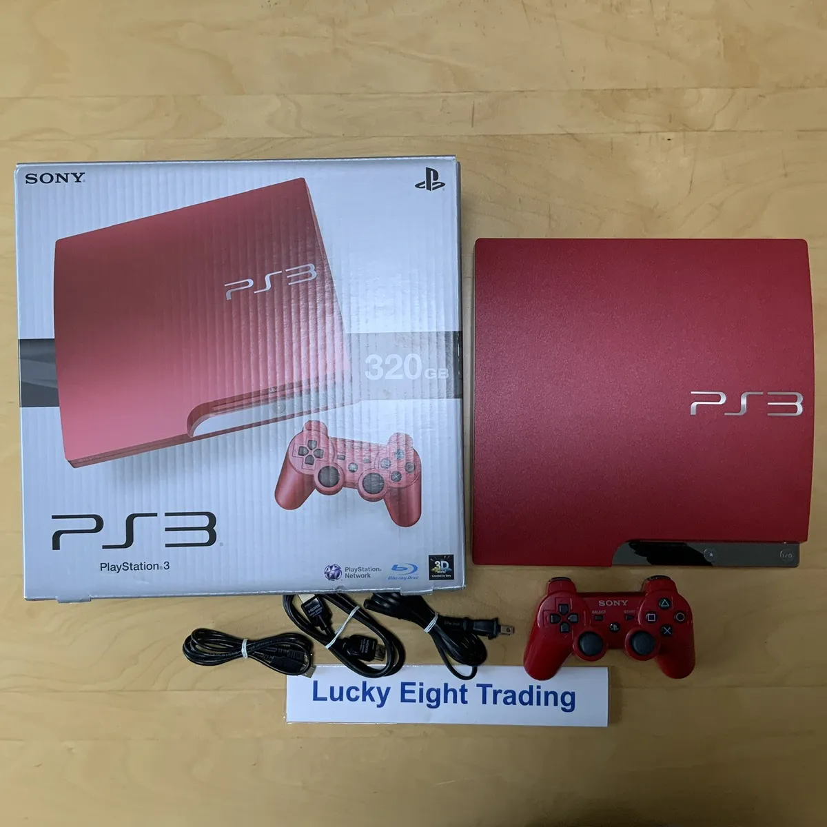 PS3 Scarlet Red CECH 3000B 320GB Console Box Sony PlayStation 3 Slim [BOX]