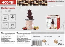 x Hoomei HM-6250 Fontana Cioccolato Elettrica 3 Livelli Fondue 500ml 30W