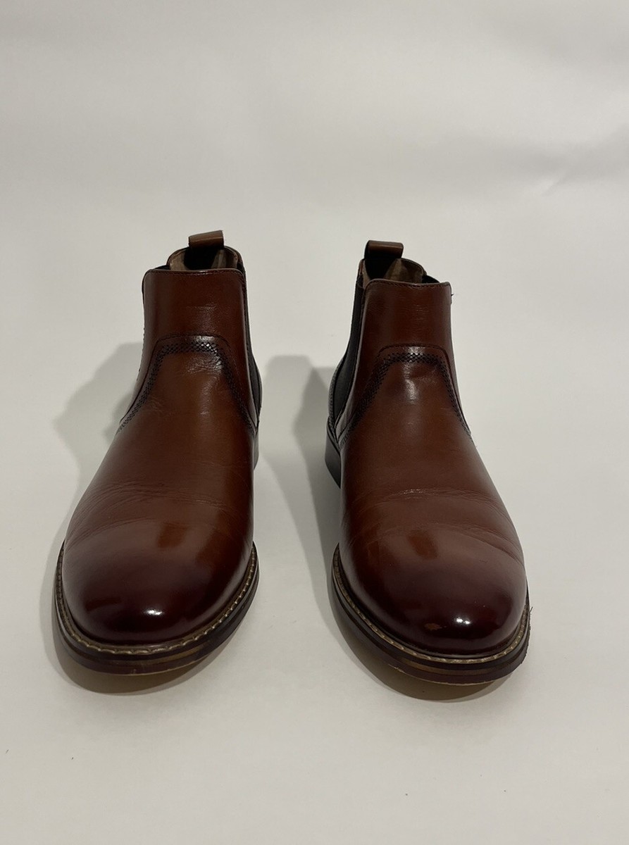 Stacy Adams Altair Plain Toe Chelsea Dress Boot in Cognac  display picture 3
