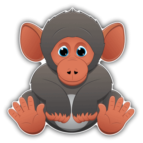 Baby Monkey Cute Cartoon Car Bumper Sticker Decal | eBay Baby Monkey Cute Cartoon Car Bumper Sticker Decal | eBay