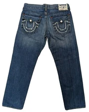 TRUE RELIGION World Tour Wide Relaxed fit Men's Size 36 x 33 Blue Jeans