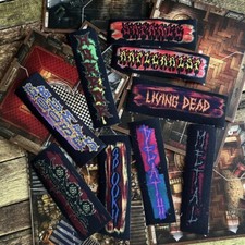 Satan Death Rock Word Indy Iron on Printed Canvas Patch For DIY crust pants