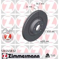 2X Zimmermann Sport Z Bremsscheibe 530.2458.52