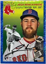 2023 Topps Chrome Platinum Anniversary Josh Winckowski Blue Shimmer /100 RC #19