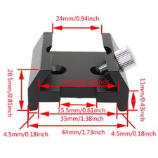 2 holes Finderscope Base Dovetail Slot Dovetail Tail Bracket Dove Groove