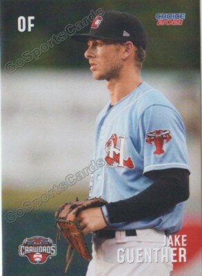 2021 Hickory Crawdads Jake Guenther RC Rookie Texas Rangers