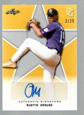 2020 Leaf Perfect Game National Showcase Auto Yellow #BAAG1 Austin Grause /50