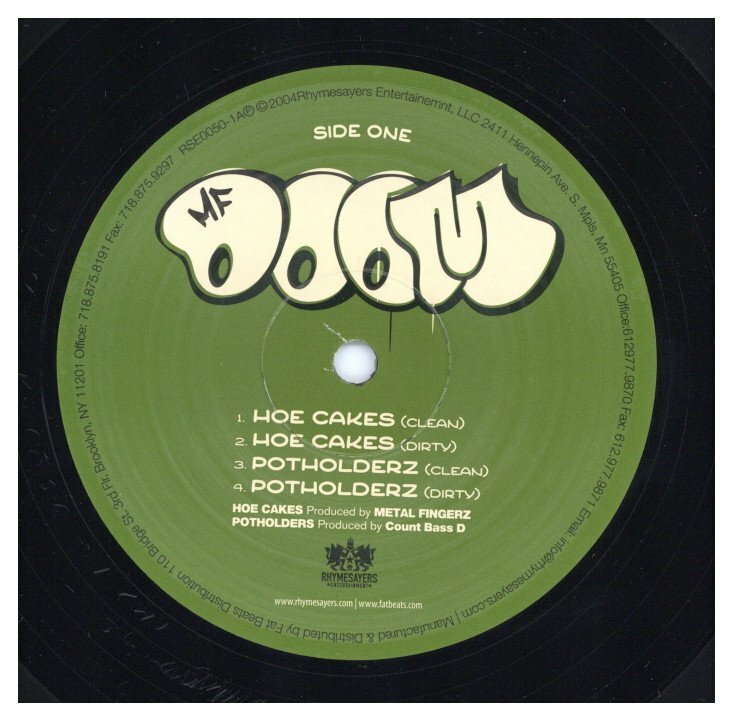 洋楽 MF DOOM Hoe Cakes B/W Potholders 12inch MF Doom Hoe Cakes / Potholders Vinyl Single 12inch NEAR MINT