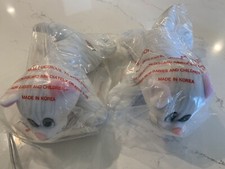 2 LOT Vintage Pound Pur-r-ry 7" White with Grey Stripes Kittens You Get TWO