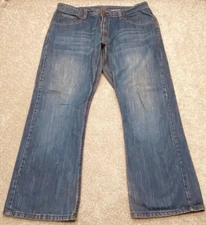 Flypaper Men's 36x30 Denim Blue Jeans Bootcut 100% Cotton 4293