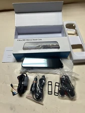 Ultra HD Mirror Dash Cam | 9.66" Touch Screen | Front Ultra HD/Rear 1080p NEW