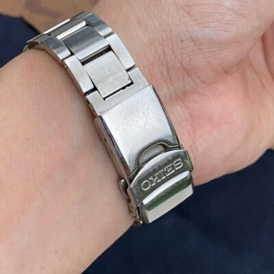 RARE Seiko SUS SCFL001 Blue Dial Chronograph 7T32-9000 Alarm