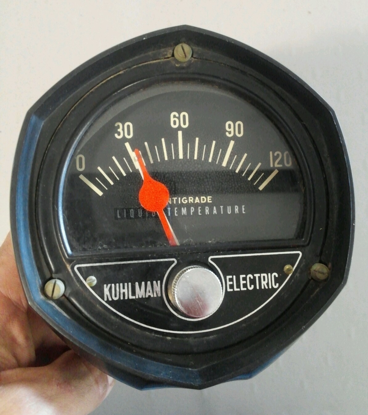 Kuhlman Electric Liquid Temperature Gauge w/ Centigrade Probe Vintage