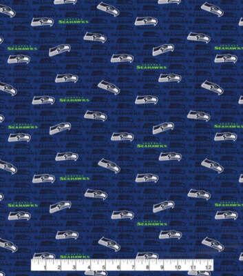 Seahawks Mini Print Cotton Fabric