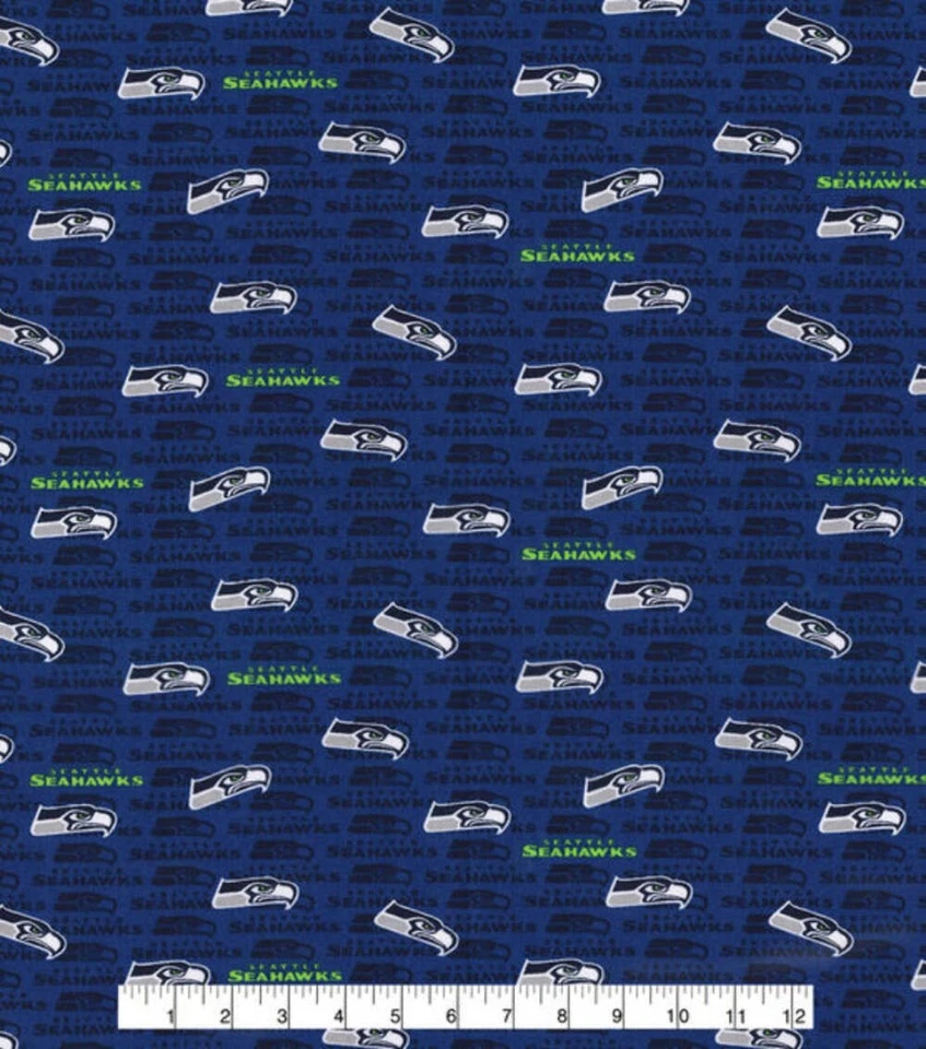 FABRIC TRADITIONS Seahawks Mini Print Cotton Fabric