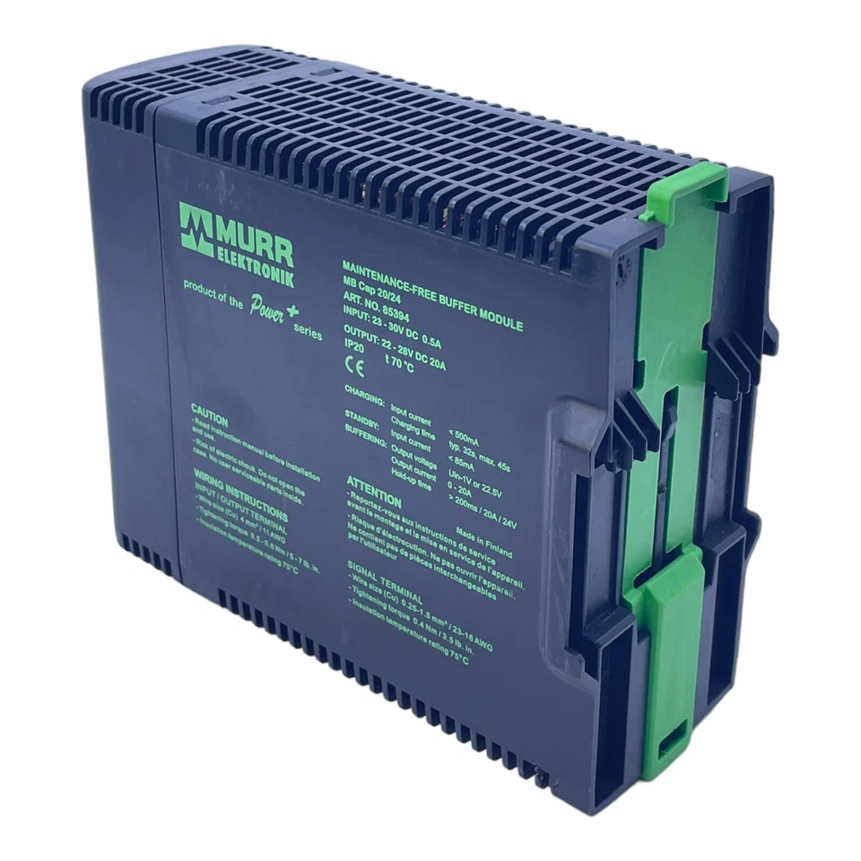 Murr Elektronik MB-Cap20/24 Energiespeicher 85394 Input DC 23-30V Output 20A - Image 4 of 4