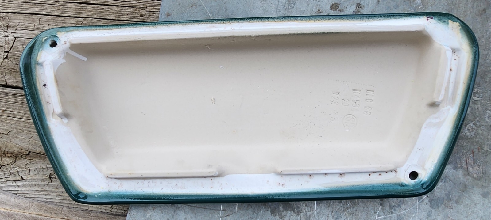 Kohler dark green toilet original seat vintage bathroom elongated bowl