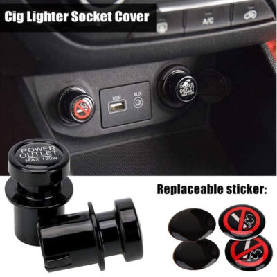2x Car Auto Cigarette Lighter Plug Outlet Cover Cap Socket 12V 21mm Accessories 