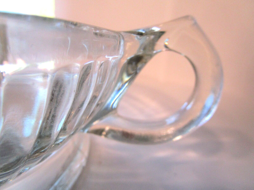 Vintage Heavy Clear Glass Hand Juicer with Handle 1950's Large - Picture 13 of 14