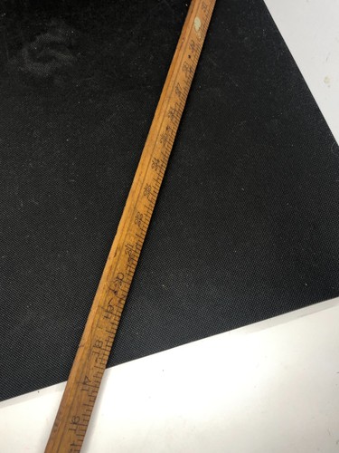 Vtg Lufkin No. 7122 Wooden Yard Stick Metal Ends Imperial Inches Yard Fractions - Picture 12 of 12