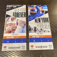 NY Knicks vs. Philadelphia 76ers 1-13-2019 Ticket Stub Joel Embid 26 Points MSG