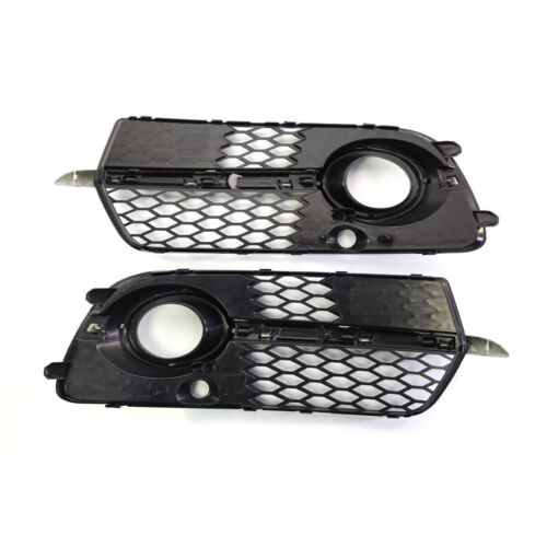 For Audi Q5 S-Line SQ5 2013-2017 Gloss Black Front Fog Light Lamp Grille Cover - Picture 4 of 7