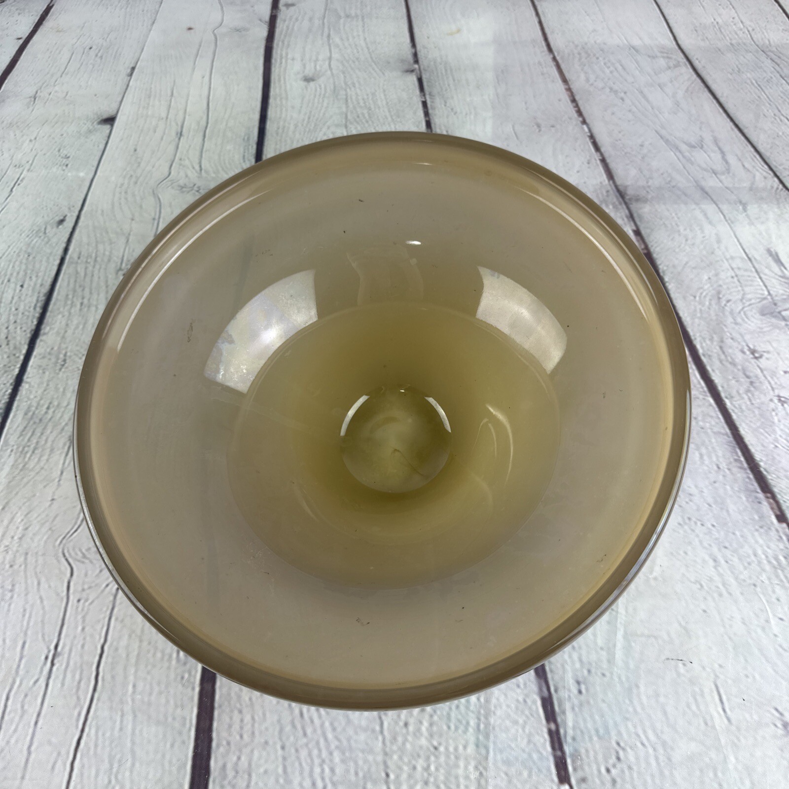 Simply elegant blown bowl signed by artist David Goldhagen unique sculpture