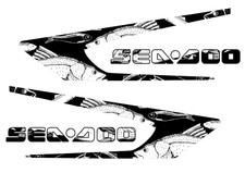 GRAPHIC Replacement KIT DECAL BOAT SPORTSTER SEA DOO SPEEDSTER 150 Grey FISH