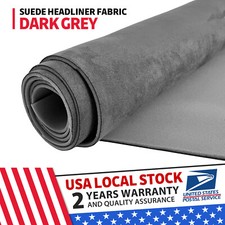 Auto Suede Headliner Fabric Foam Backed Easy Recover Roof Trunk Lining 2PCS