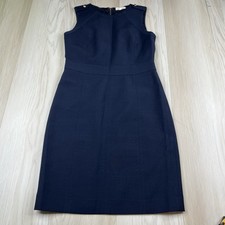 Tory Burch Knee Length Wool Shift Dress Women’s Size 6 Navy Blue