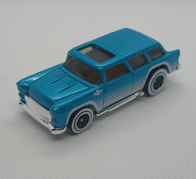 Hot Wheels Classic '55 Nomad Chevrolet 1955 1:64 Diecast Blue/White Loose