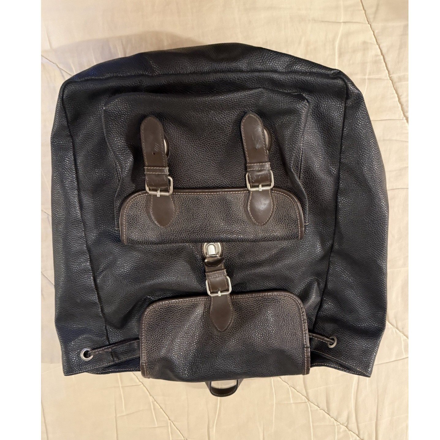W/ Buckle Flap & Front Pockets