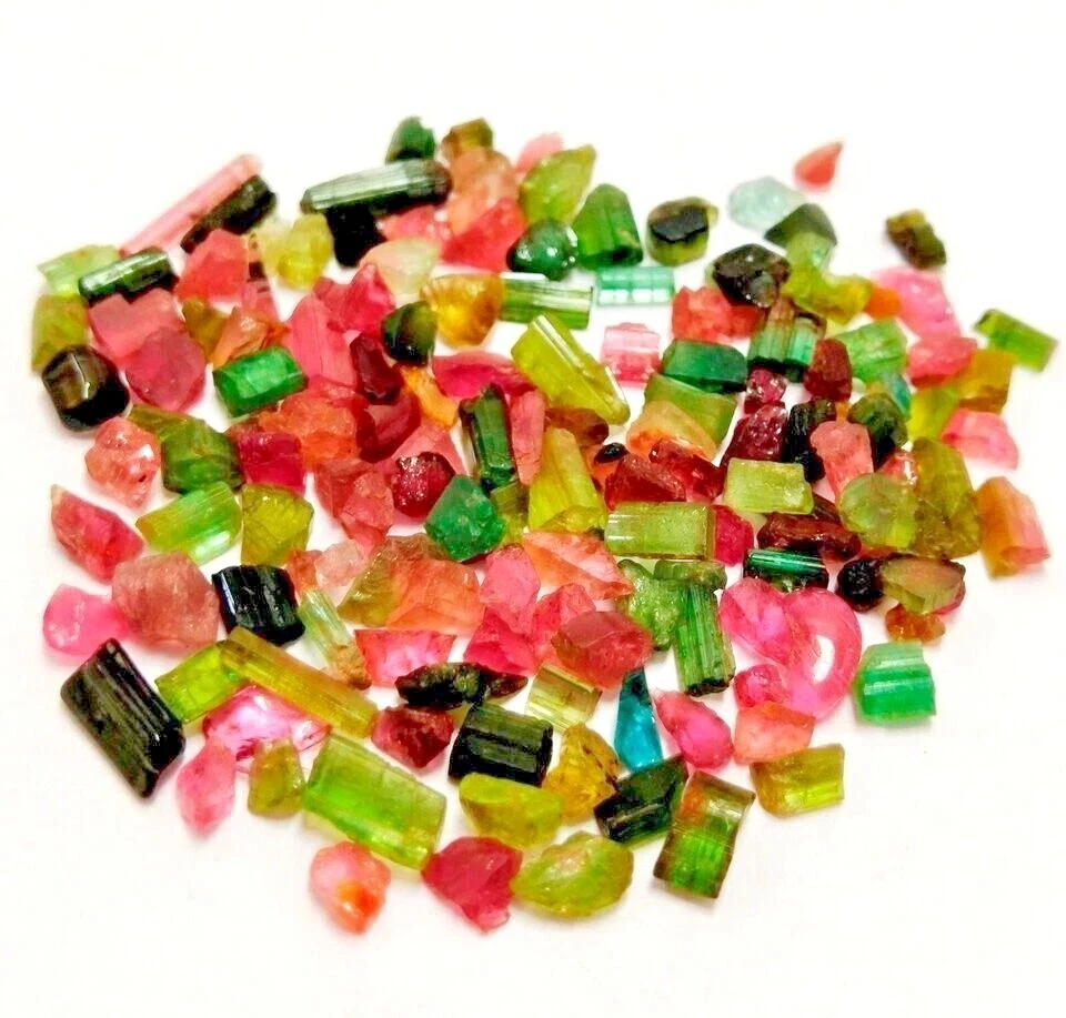 Natural Multi Color Tourmaline 100 Ct+ Untreated Rough LT Loose Gemstone LOT - Image 2 of 4